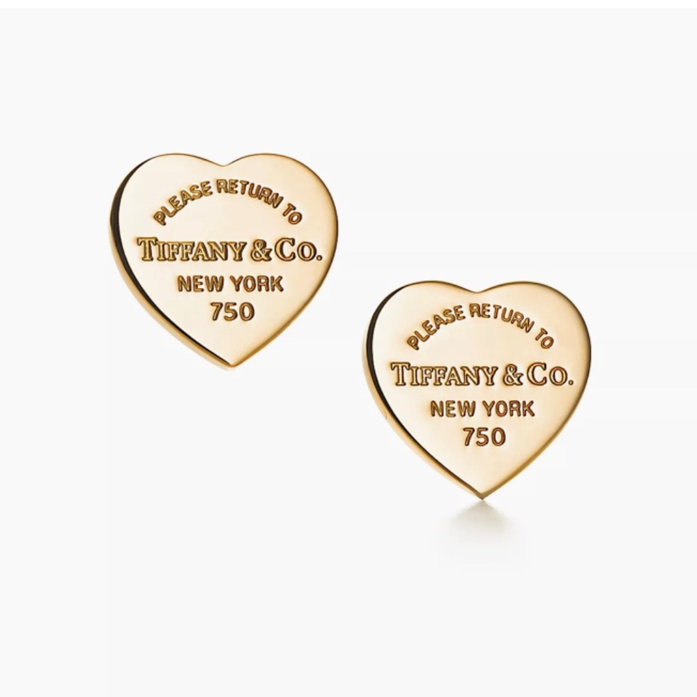 Tiffany & Co. 18k Yellow Gold Mini Return to Tiffany Heart Tag Earrings